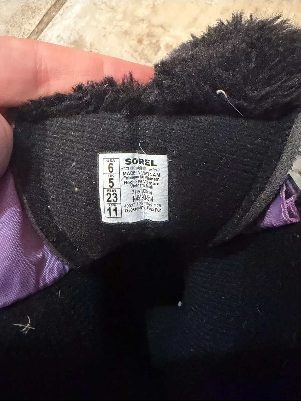 Sorel Purple Youth Snow Commander Snow Boots